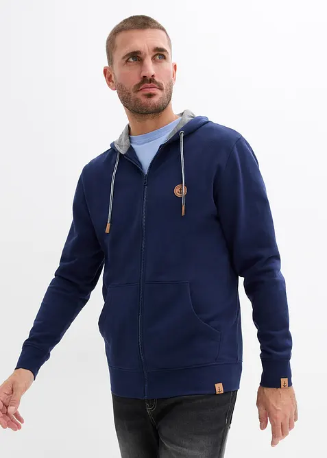 Sweat zipp&eacute; &agrave; capuche, bonprix