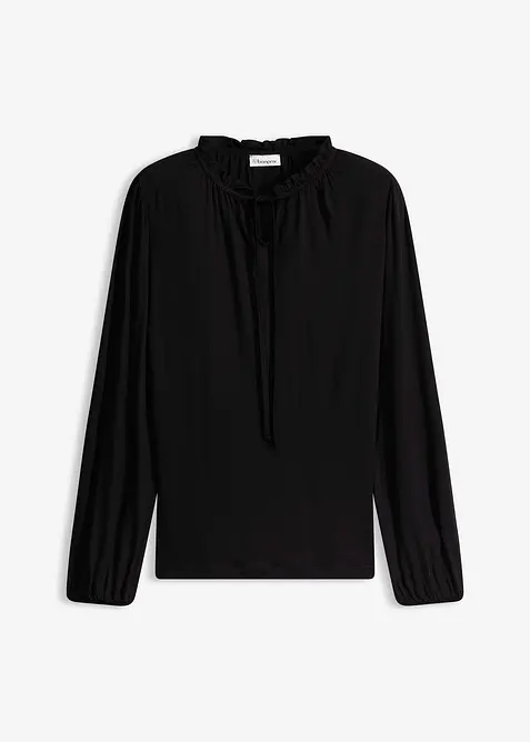 T-shirt manches longues en viscose extensible, bonprix