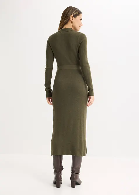 Robe en maille c&ocirc;tel&eacute;e, bonprix