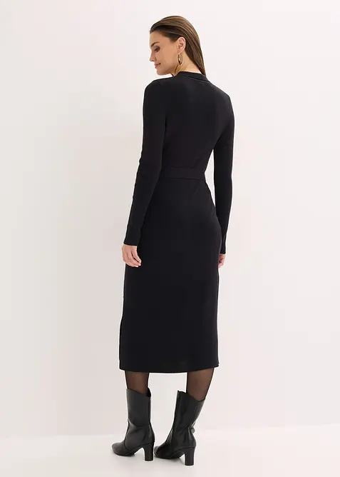 Robe en maille c&ocirc;tel&eacute;e, bonprix