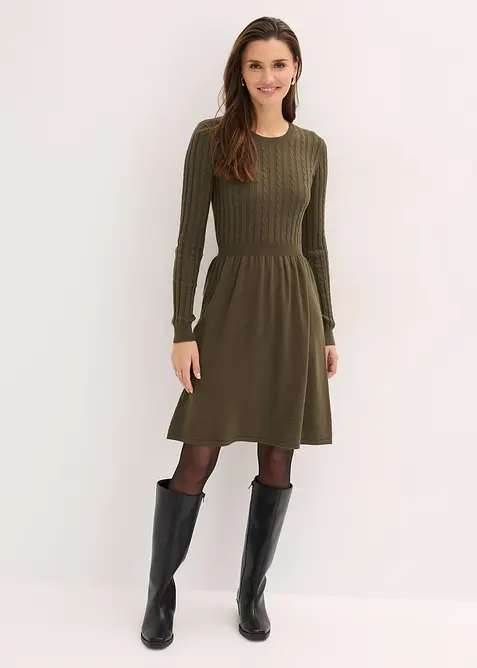 Robe en maille, bonprix