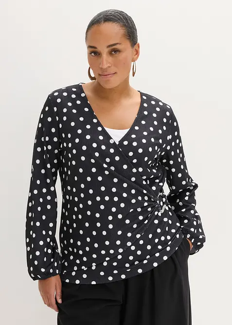 T-shirt manches longues en jersey textur&eacute;, bonprix