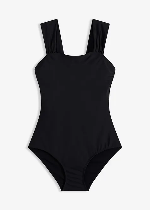 Maillot 1 pi&egrave;ce sculptant &agrave; bretelles larges, maintien mod&eacute;r&eacute;, bonprix