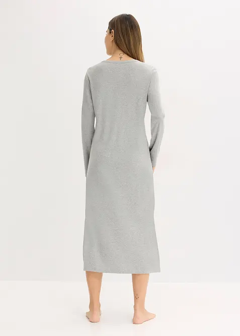 Chemise de nuit en mati&egrave;re c&ocirc;tel&eacute;e avec boutons, bonprix