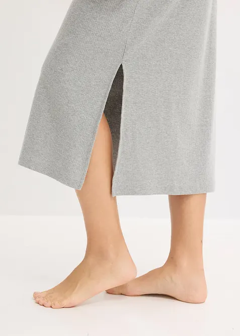 Chemise de nuit en mati&egrave;re c&ocirc;tel&eacute;e avec boutons, bonprix