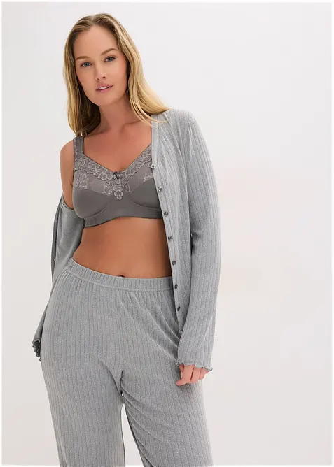 Lot de 2 soutiens-gorge grand maintien sans armatures avec bretelles rembourr&eacute;es, bonprix