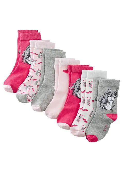 Lot de 7 paires de chaussettes enfant avec coton, bonprix