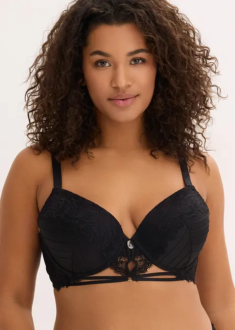 Soutien-gorge &agrave; coques et dentelle, bonprix