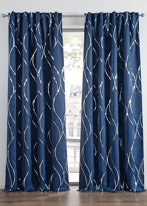 Rideau obscurcissant &agrave; imprim&eacute; brillant (1 pce), bonprix