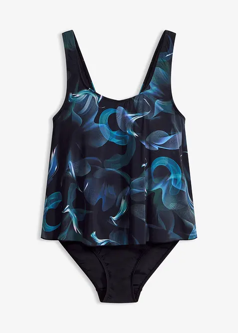 Maillot 1 pi&egrave;ce, style tankini, bonprix