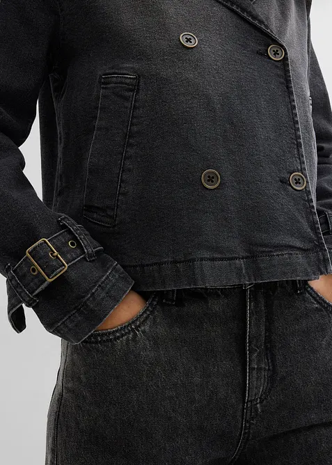 Trench court en denim, bonprix