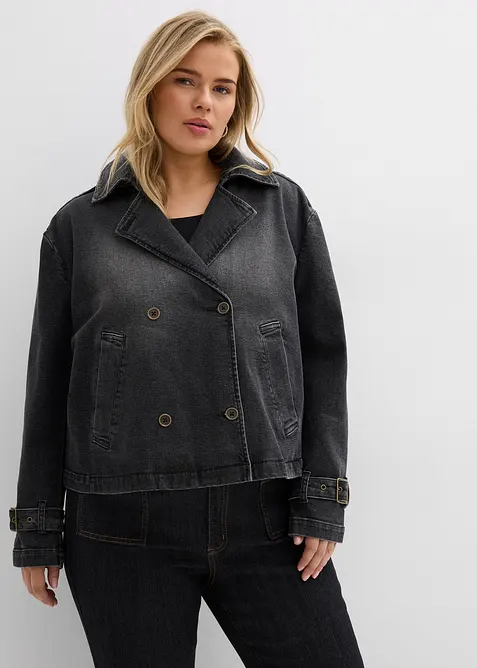 Trench court en denim, bonprix