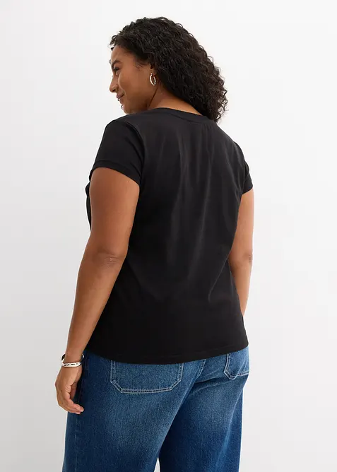 Lot de 2 T-shirts 100% coton, bonprix