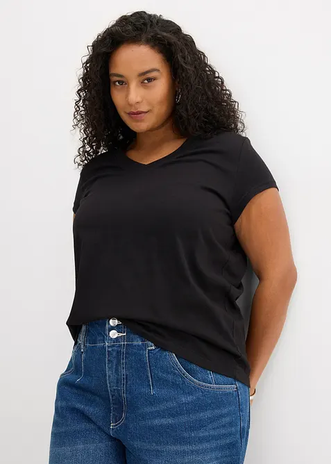 Lot de 2 T-shirts 100% coton, bonprix