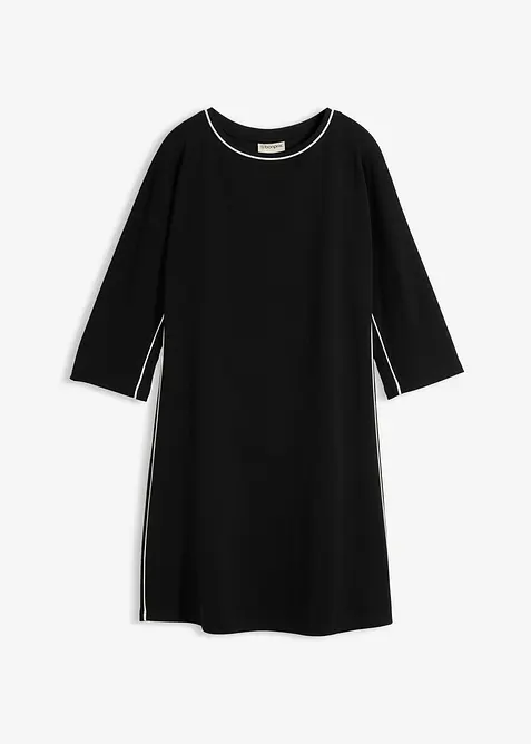 Robe en jersey &agrave; passepoil contrastant, bonprix