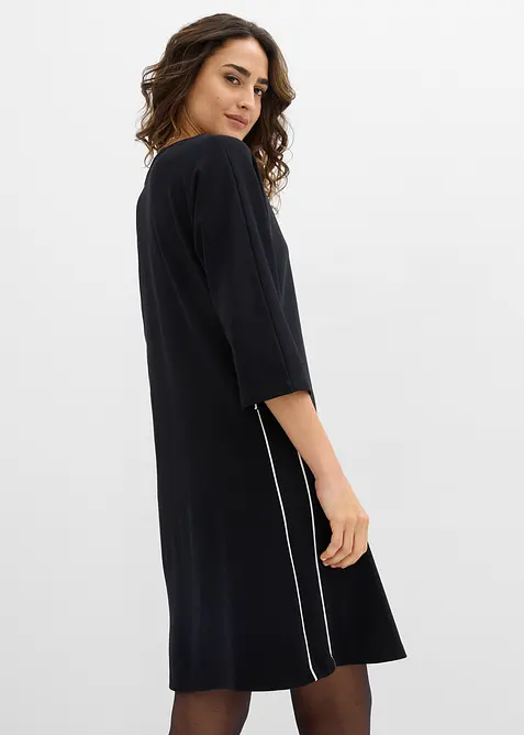 Robe en jersey &agrave; passepoil contrastant, bonprix