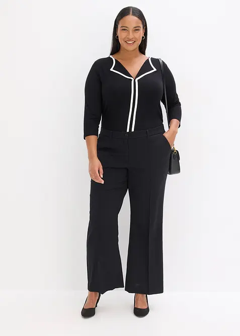 T-shirt &agrave; liser&eacute; contrastant, bonprix