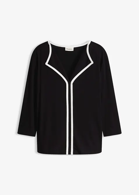 T-shirt &agrave; liser&eacute; contrastant, bonprix