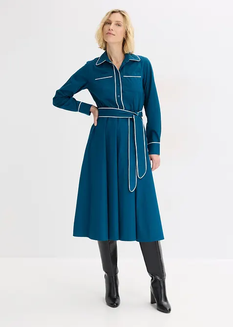 Robe en popeline de coton, sans repassage, bonprix