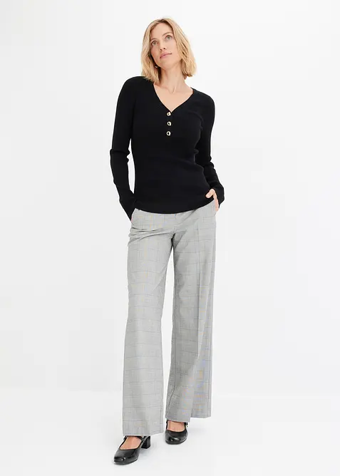 Pull c&ocirc;tel&eacute; en viscose m&eacute;lang&eacute;e, bonprix