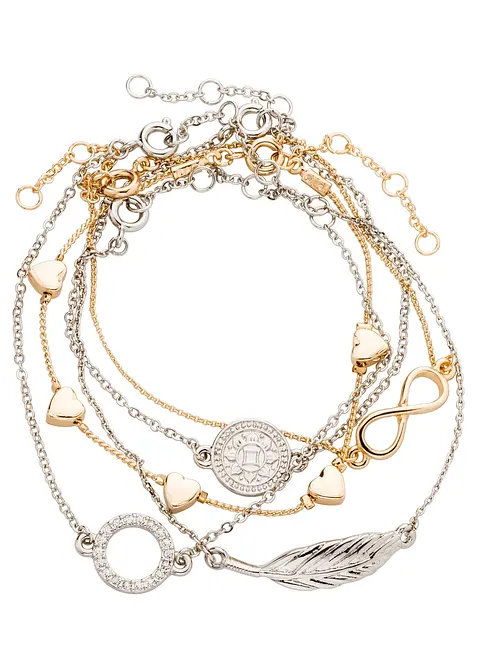 Set de bracelets (ens. 5 pces), bonprix