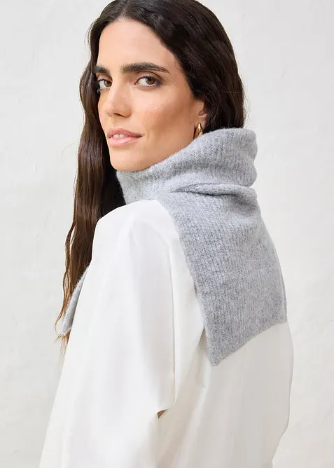 Écharpe col roulé en laine d’alpaga mélangée, bonprix