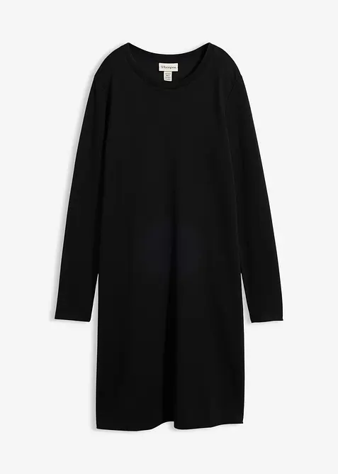 Robe en mati&egrave;re T-shirt, coupe trap&egrave;ze, bonprix