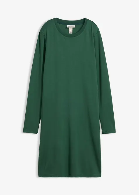 Robe en mati&egrave;re T-shirt, coupe trap&egrave;ze, bonprix