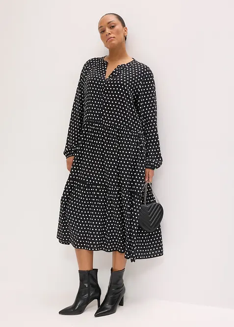 Robe midi en viscose fluide, bonprix