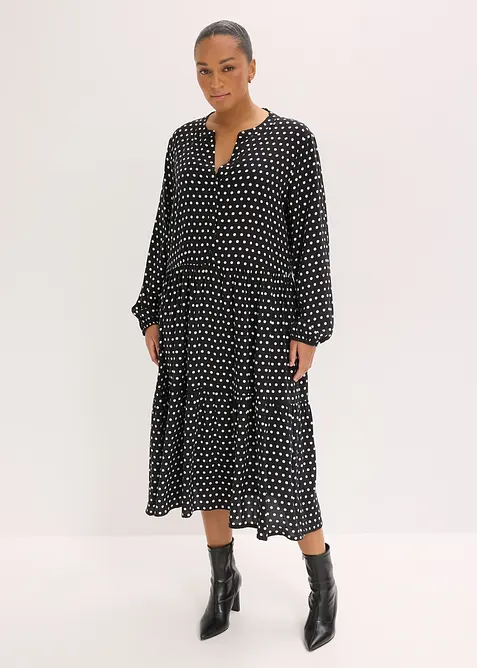 Robe midi en viscose fluide, bonprix