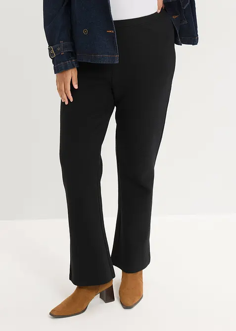 Pantalon en jersey effet froiss&eacute;, bonprix