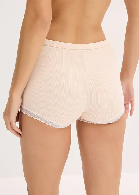 Lot de 4 boxers femme c&ocirc;tel&eacute;s avec dentelle, bonprix
