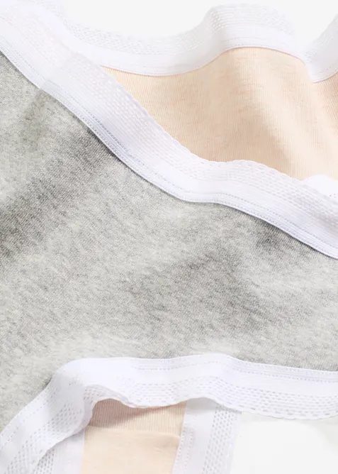 Lot de 4 slips br&eacute;siliens c&ocirc;tel&eacute;s avec dentelle, bonprix