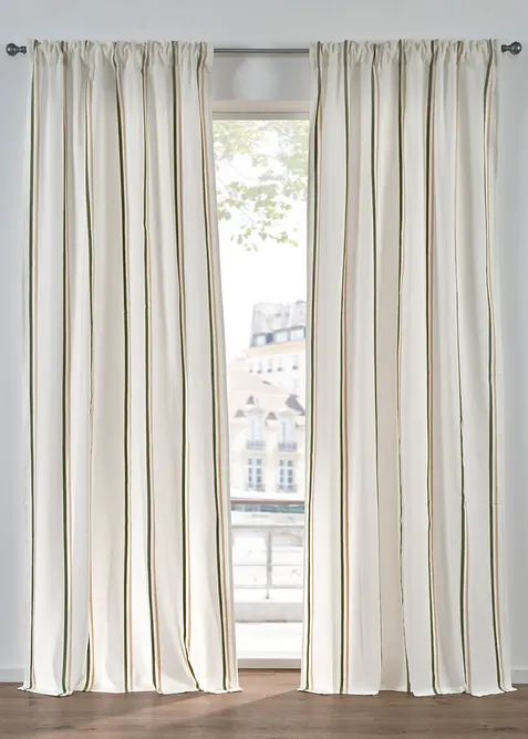 Rideau &agrave; rayures tiss&eacute;es (1&nbsp;pce), bonprix