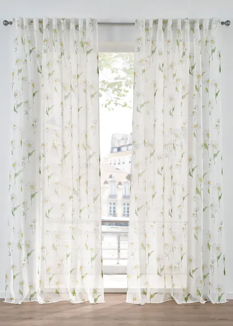 Voilage &agrave; imprim&eacute; floral (1 pce), bonprix