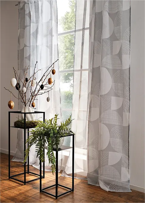 Voilage imprim&eacute; (1 pce), bonprix