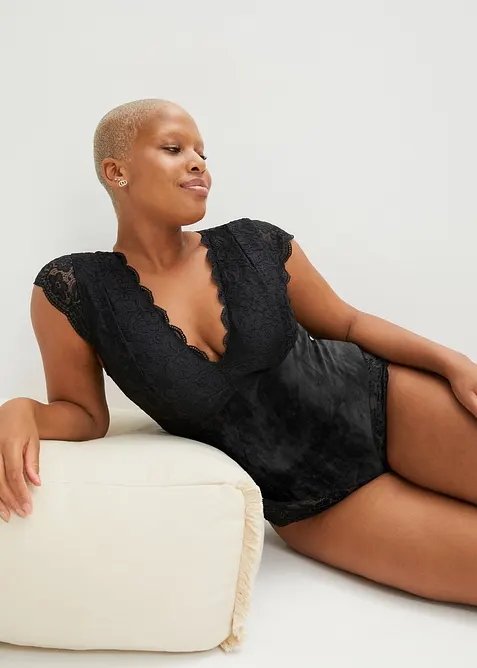 Body en velours sans armatures, bonprix