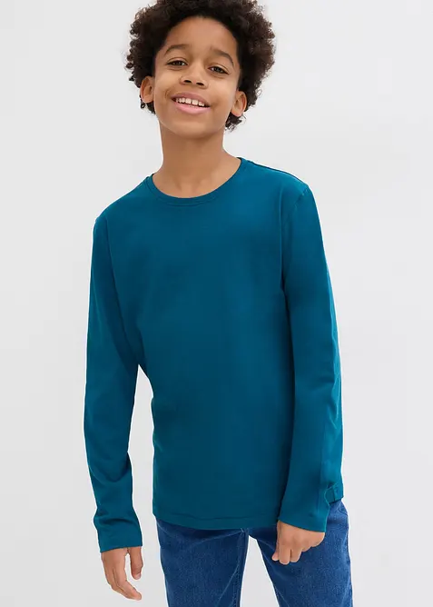 Lot de 3 T-shirts manches longues coton, bonprix