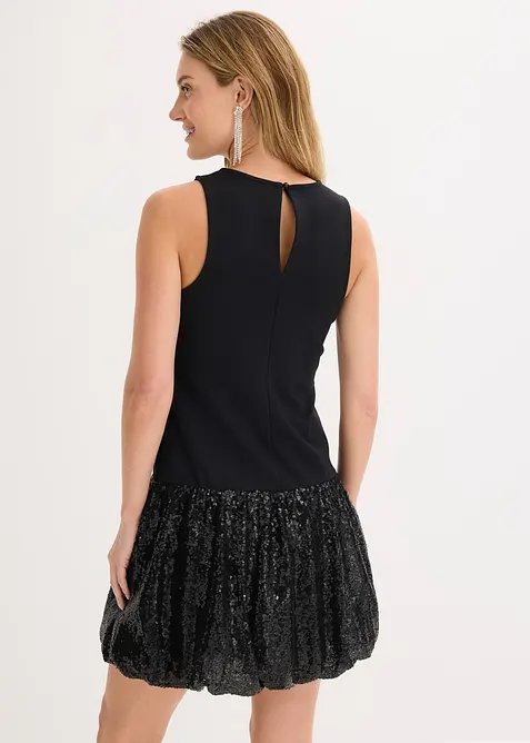 Robe &agrave; sequins en jersey milano confortable, bonprix