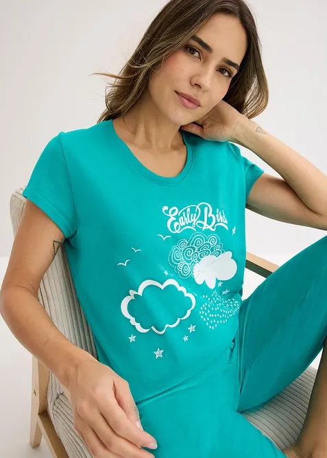 Pyjama corsaire 100% coton, bonprix