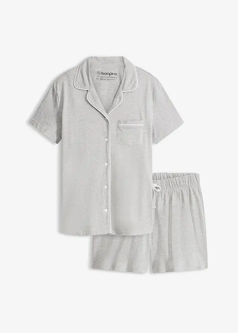 Pyjashort avec chemise boutonn&eacute;e, bonprix