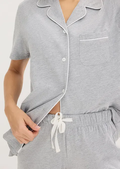 Pyjashort avec chemise boutonn&eacute;e, bonprix