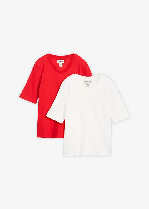 Lot de 2 T-shirts c&ocirc;tel&eacute;s, bonprix