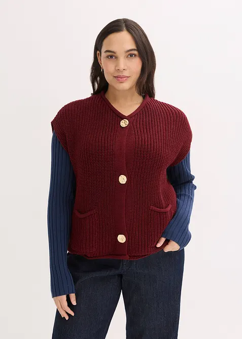 Gilet sans manches en maille avec des poches, bonprix