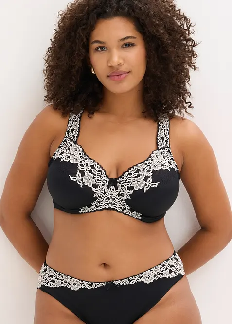 Lot de 2 soutiens-gorge &agrave; armatures et bretelles rembourr&eacute;es, bonprix