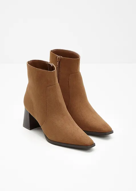 Bottines &agrave; talon carr&eacute;, bonprix