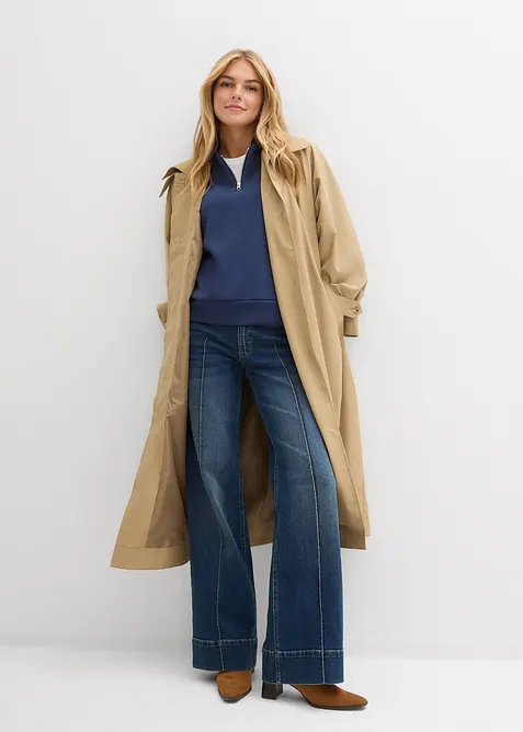 Jean large taille mi-haute, long, bonprix