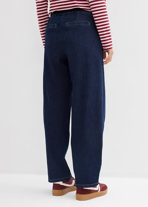 Jean barrel taille mi-haute &eacute;lastiqu&eacute;e, bonprix