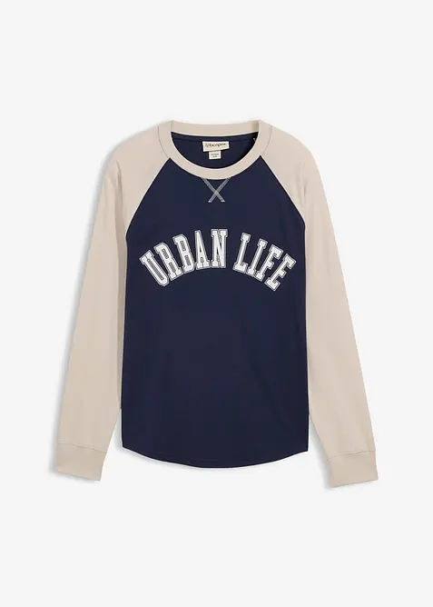 T-shirt manches longues 100% coton, bonprix