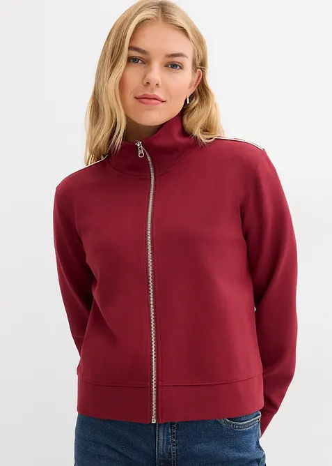 Sweat zipp&eacute; en Punto di Roma confortable, bonprix